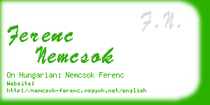 ferenc nemcsok business card